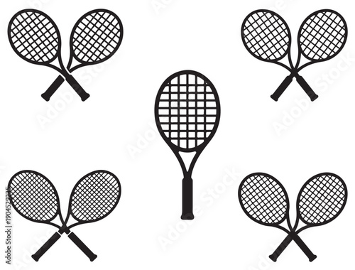TENNIS RACKET SILHOUETTE.