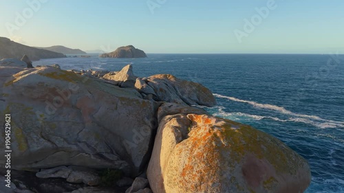 Cliffs With Strange Shapes At Cantís de Papel Near Morás In Lugo, Spain. Aerial Shot