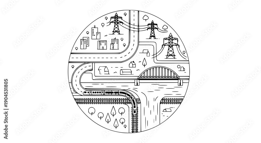 Fototapeta premium Simple City Design Element