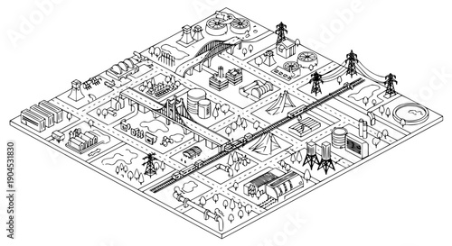 City Layout Design Sketch