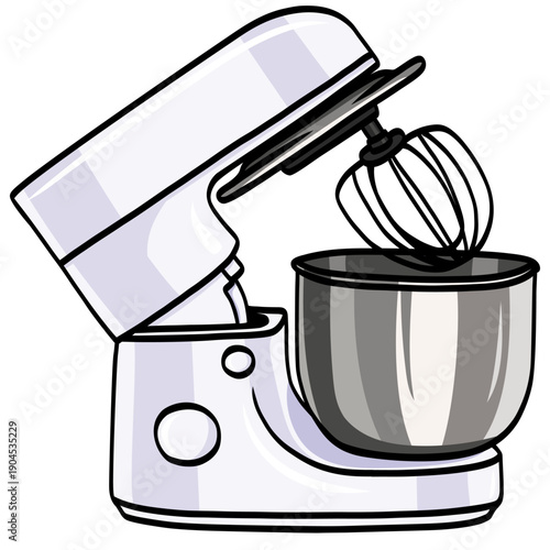 Stand Mixer Kitchen Illustration Drawing