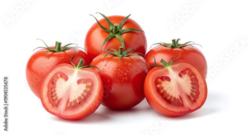 tomatoes isolated on white background