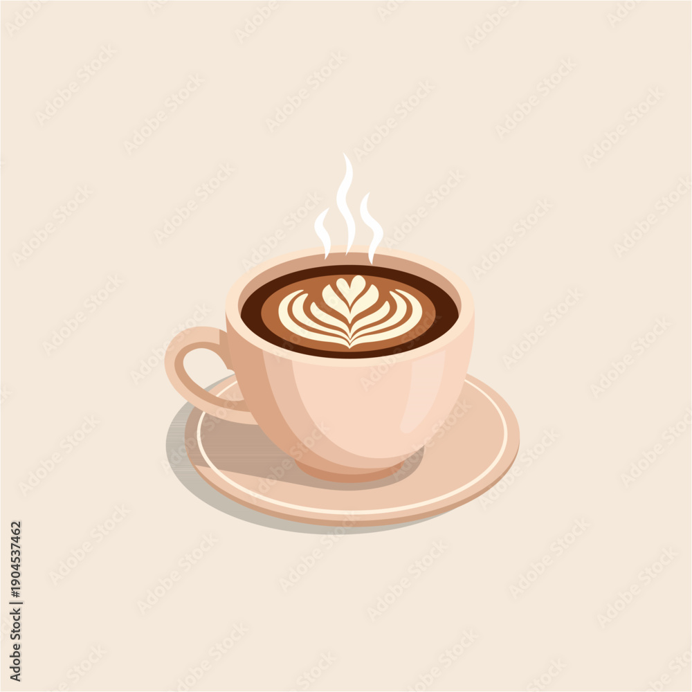 Fototapeta premium Autumn Coffee and Hot Chocolate Vector Illustration