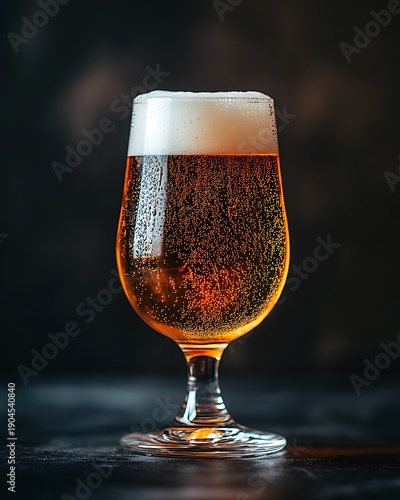 Wallpaper Mural Crisp Golden Beer Poured Into Glass With Frothy Top Torontodigital.ca