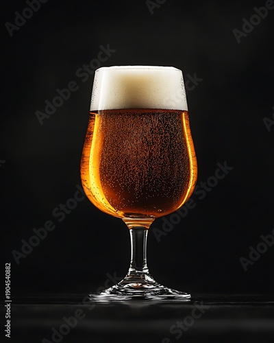 Wallpaper Mural Single Glass of Golden Beer With White Foam Head Torontodigital.ca