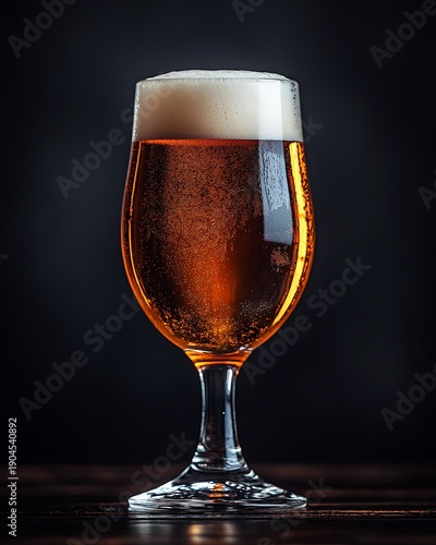 Wallpaper Mural Perfectly Poured Beer in Glass With Frothy Head and Bubbles Torontodigital.ca