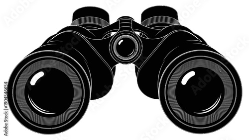 A pair of binoculars with detailed design and adjustment features for enhanced viewing experience