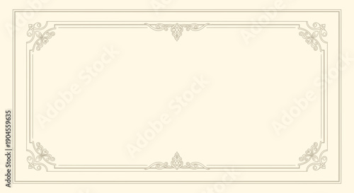 Elegant Vintage Certificate Border Frame with Ornate Corners