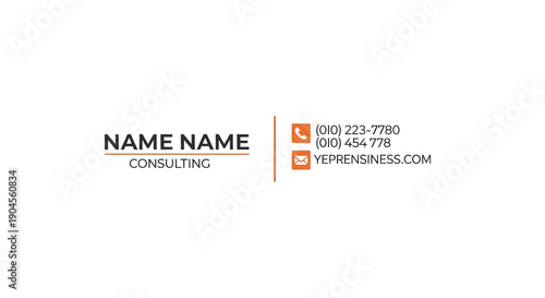 Business Card Consulting Professional Contact Information