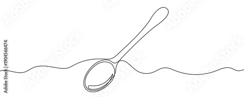 Push pin in line art style. Minimalist drawing of office stationery made in a continuous line. Vector illustration.