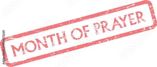 Textured Red Month of Prayer Stamp for Spiritual Devotion and Reflection