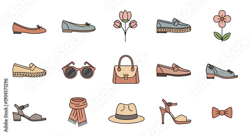 Fashion Accessories and Footwear Collection Display.