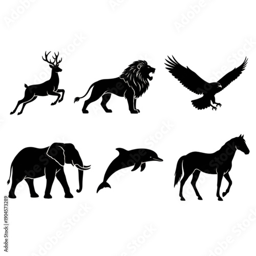 Canvas Print silhouette of animel in the jungle