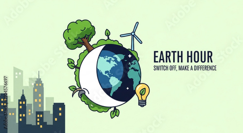 Earth hour switch off make a difference global environmental awareness campaign