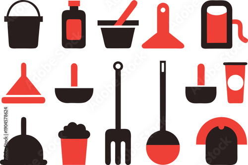 cleaning tools set of kitchen utensils