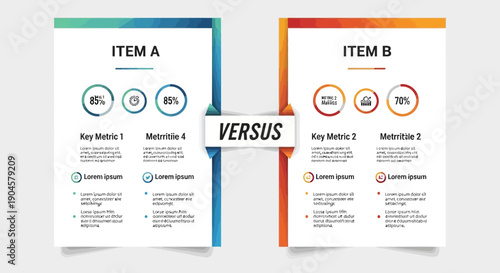 Item A Versus Item B Comparison Infographic