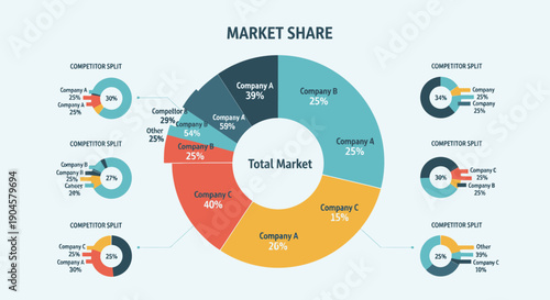 Market Share Pie Chart and Competitor Analysis