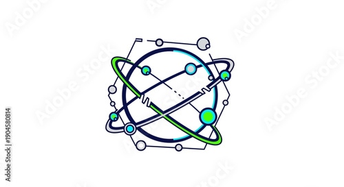 Abstract Atomic Structure Illustration