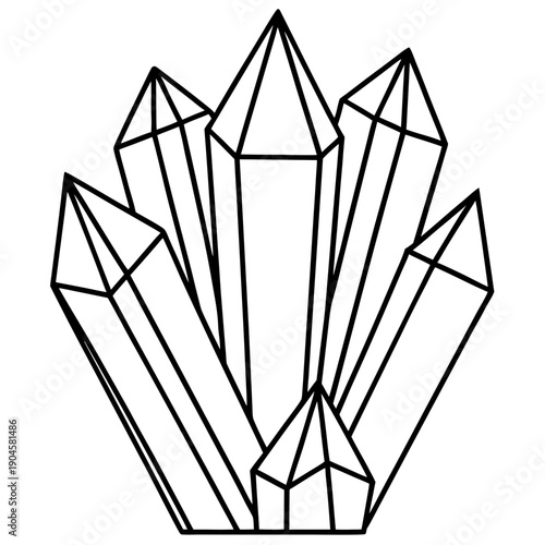 Crystal Stud line art