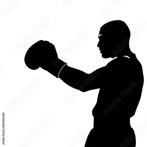 Iconic Boxer Uppercut Silhouette