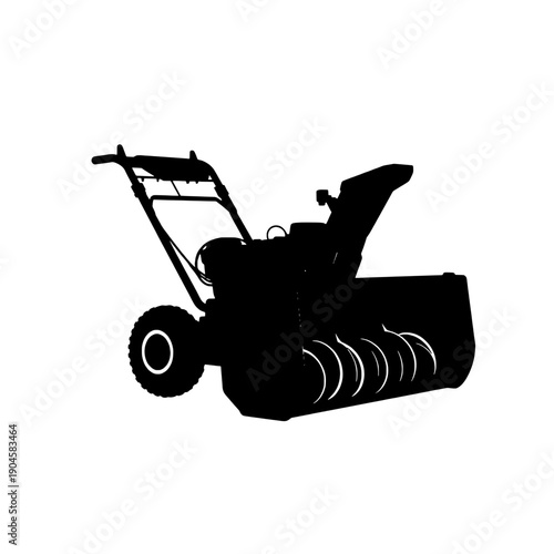 Industrial Snowblower Silhouette