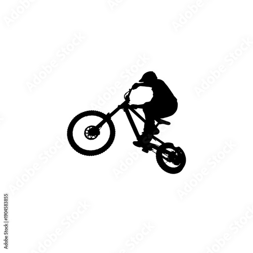 Mountain Bike Rider Trick Silhouette
