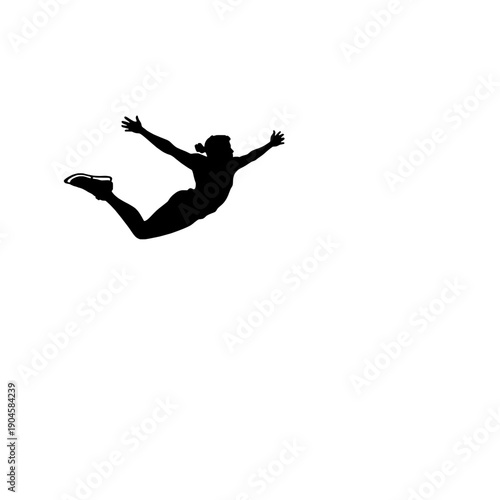 Quadruple Ice Skating Silhouette Minimal