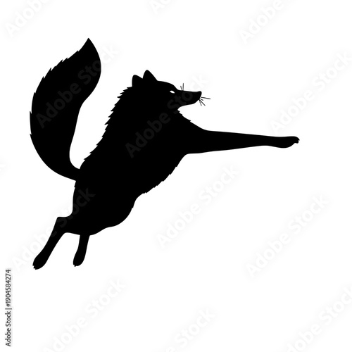 Red Fox Hunting Silhouette
