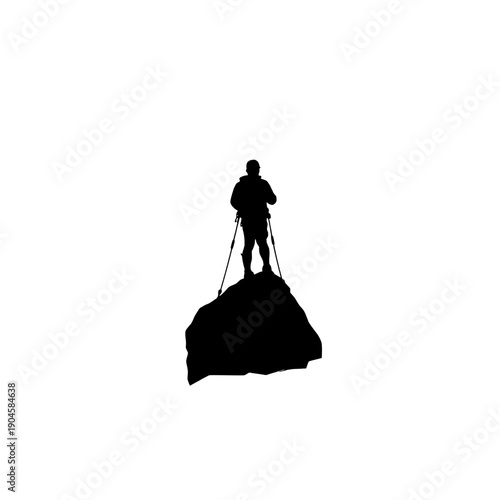 Rock Climbing Silhouette Cliff Edge