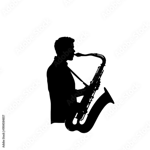 Saxophone Player Silhouette - Jazz Performance