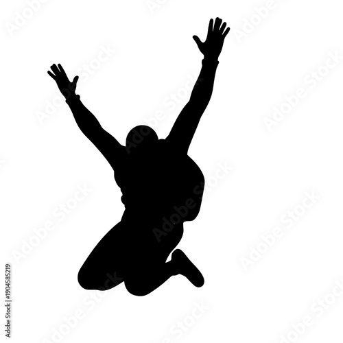 Skydiver Silhouette Freefalling in Style