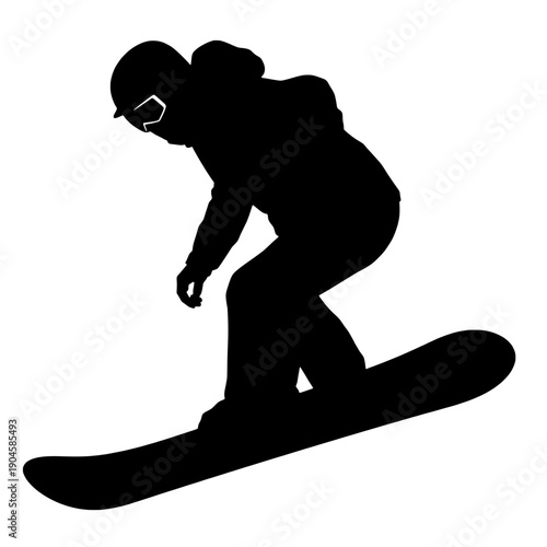 Snowboarder Silhouette Clean Carve
