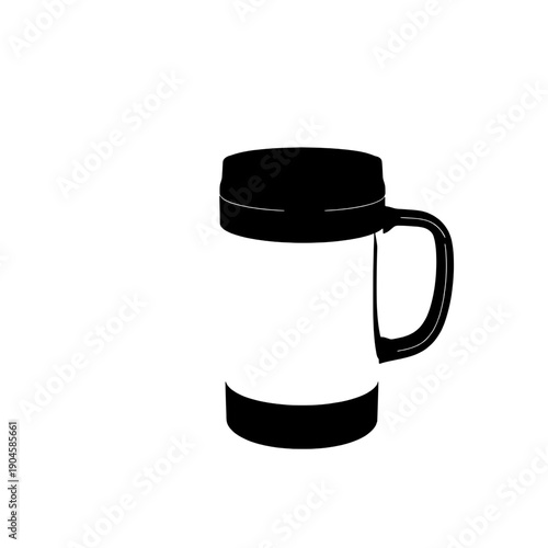 Stainless Steel Thermal Coffee Mug Silhouette