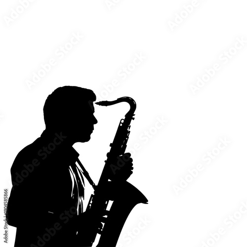 Tenor Saxophone Silhouette - Smooth Jazz Performance