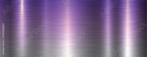 Silver purple chrome metallic texture background, brushed metal shiny banner.