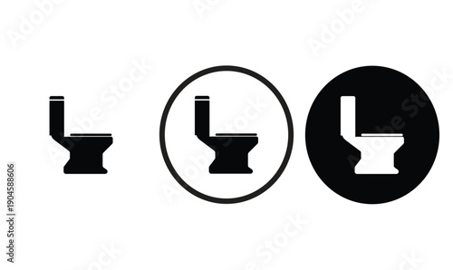 icon toilet black outline for web site design 
and mobile dark mode apps 
Vector illustration on a white background
