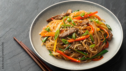 korean japchae noodles 