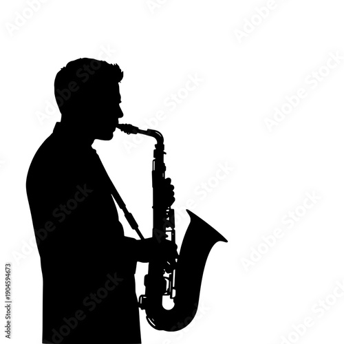 Alto Sax Player Silhouette