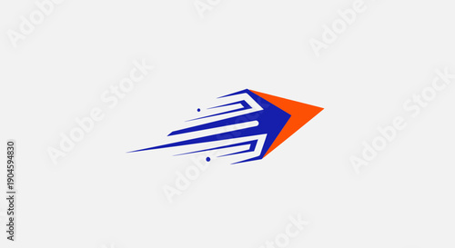 Abstract Arrow Logo - Speed, Momentum, Direction, Progress