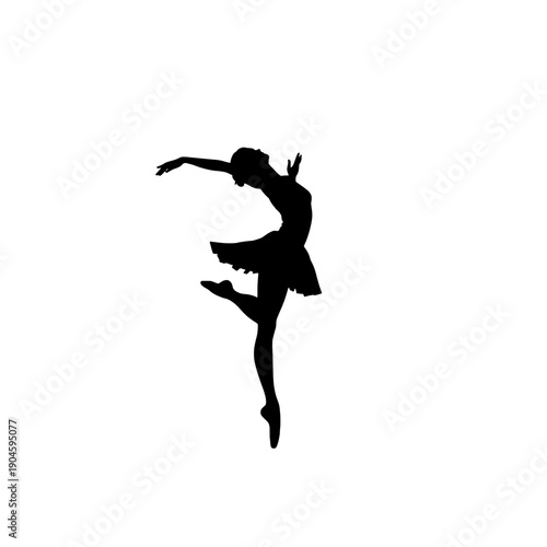 Ballet Dancer Arabesque Pointed Toe Silhouette