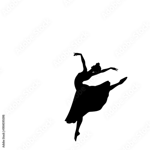 Ballet Dancer Arabesque Silhouette