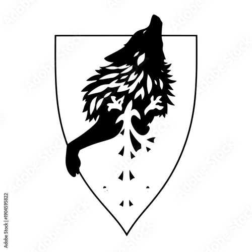 Crest with Winter Wolf Howling