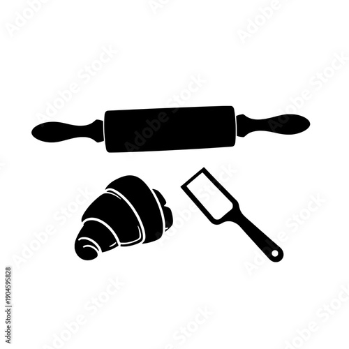 Croissant Shaping Tools Silhouette
