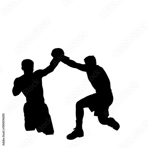 Detailed Boxer Uppercut Silhouette