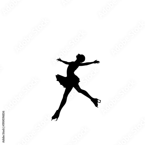 Figure Skating Spiral Performance Silhouette
