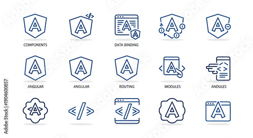 Angular Framework Icons and Symbols Collection.
