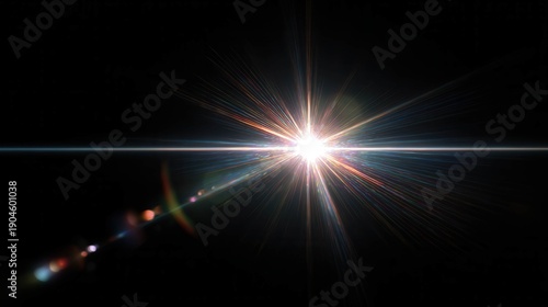 Diagonal streaks with bright core flare