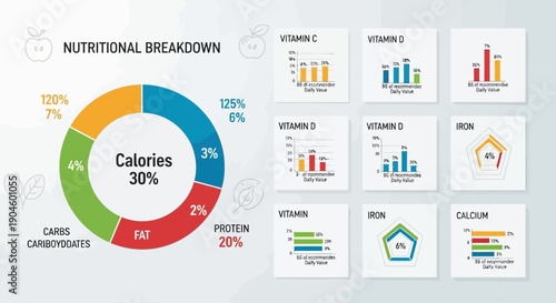Nutritional Breakdown Chart: Calories, Fat, Protein, Carbs