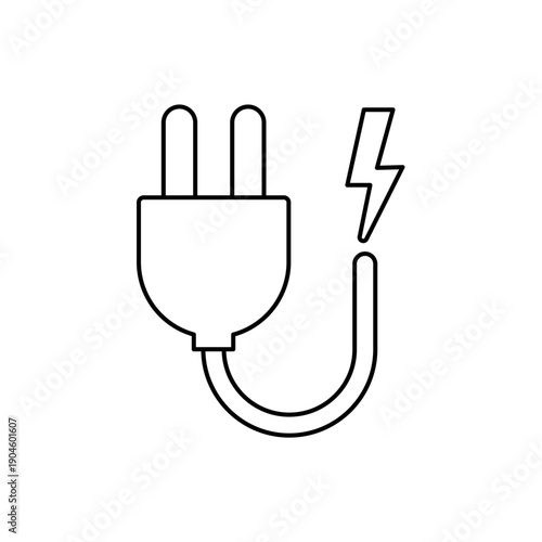 Minimalist charge battery status icon for mobile app and web design