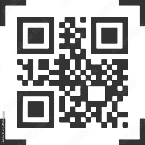 Minimalist QR Code Silhouette